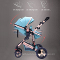 Stroller can sit and lie on the high view of the newborn two-way sleep basket bed